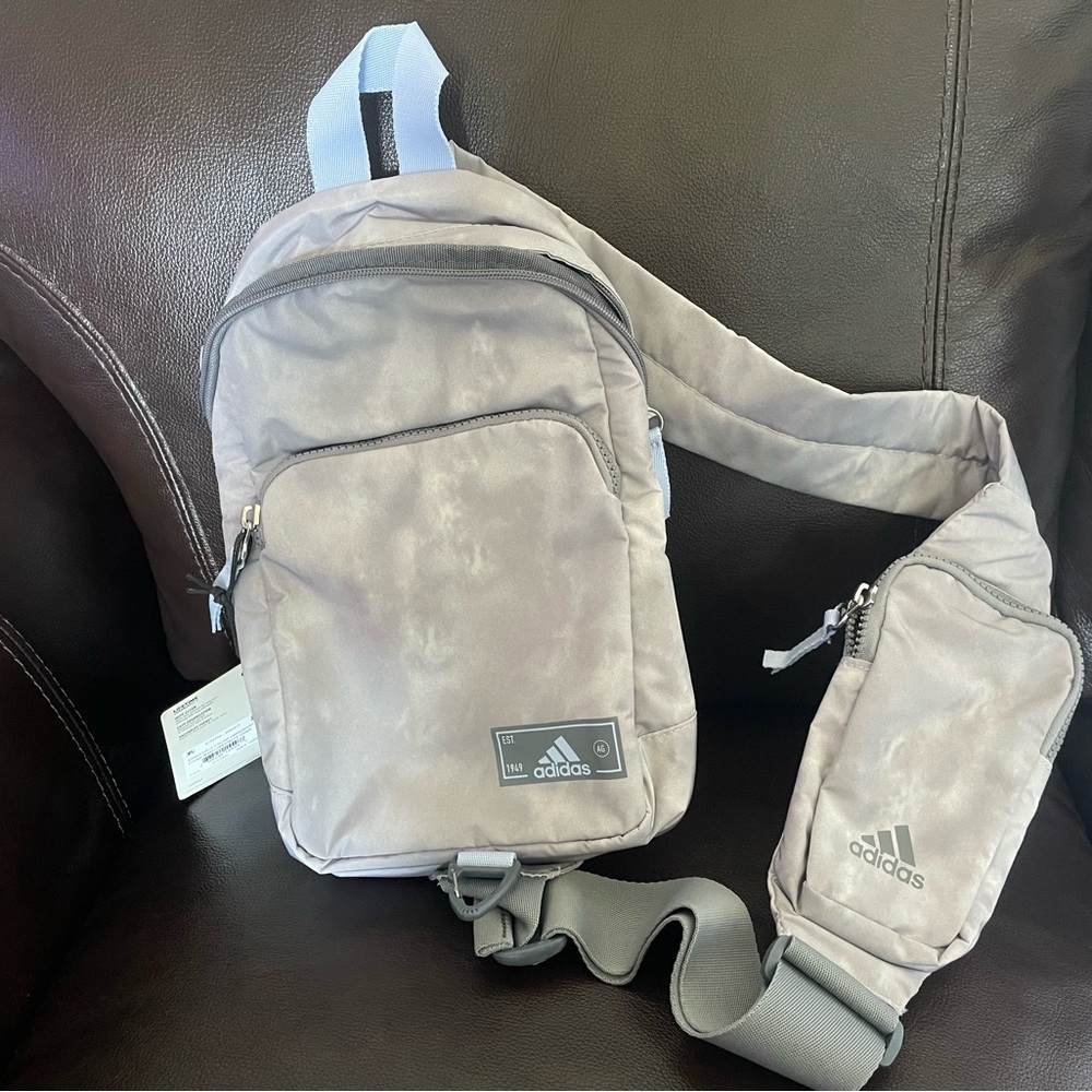 Adidas Light Gray “Essentials 2 Sling Crossbody”